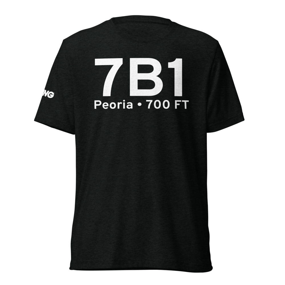 Peoria (7B1) Airport Tri-blend T-Shirt 