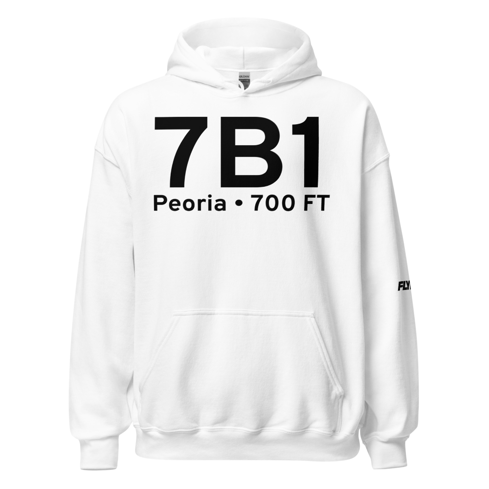 Peoria (7B1) Airport Hoodie Sweatshirt 