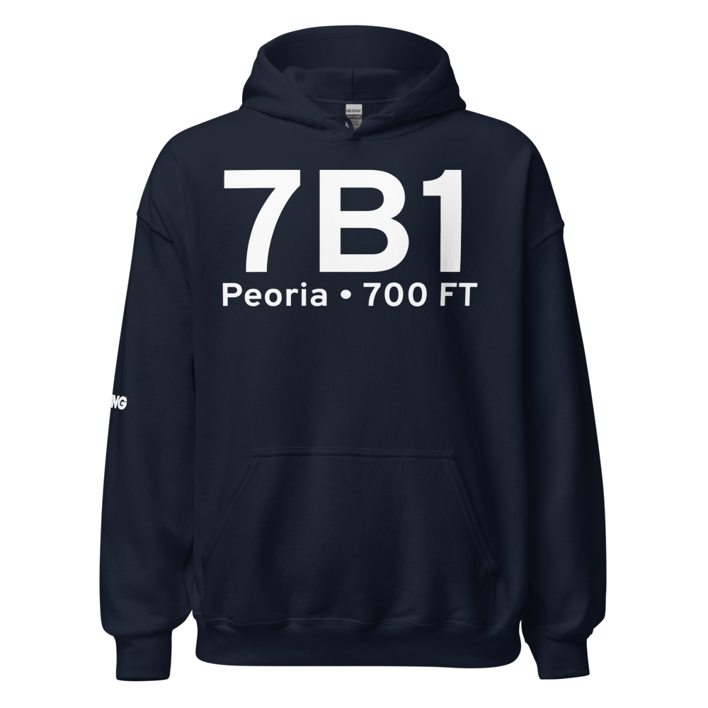 Peoria (7B1) Airport Hoodie Sweatshirt 