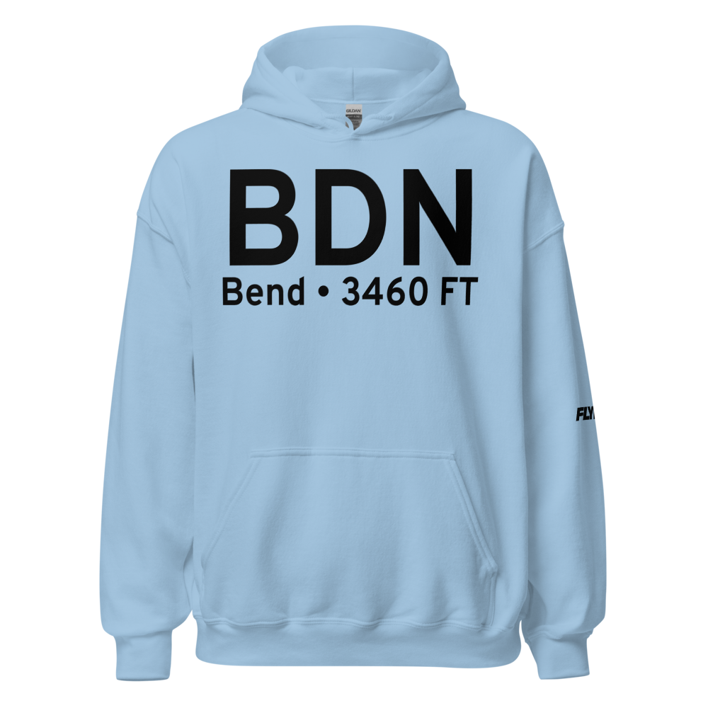 Bend (KBDN) Airport Hoodie Sweatshirt 