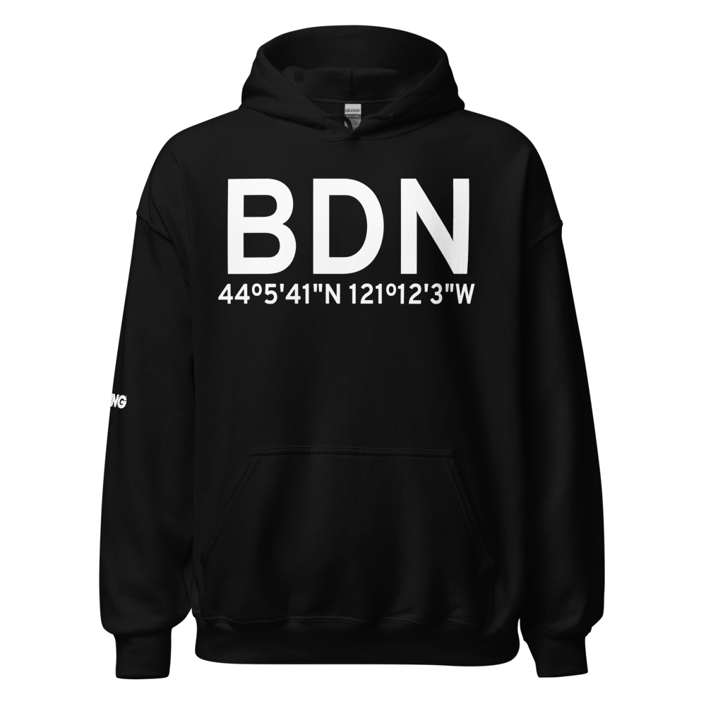 Bend (KBDN) Airport Hoodie Sweatshirt 