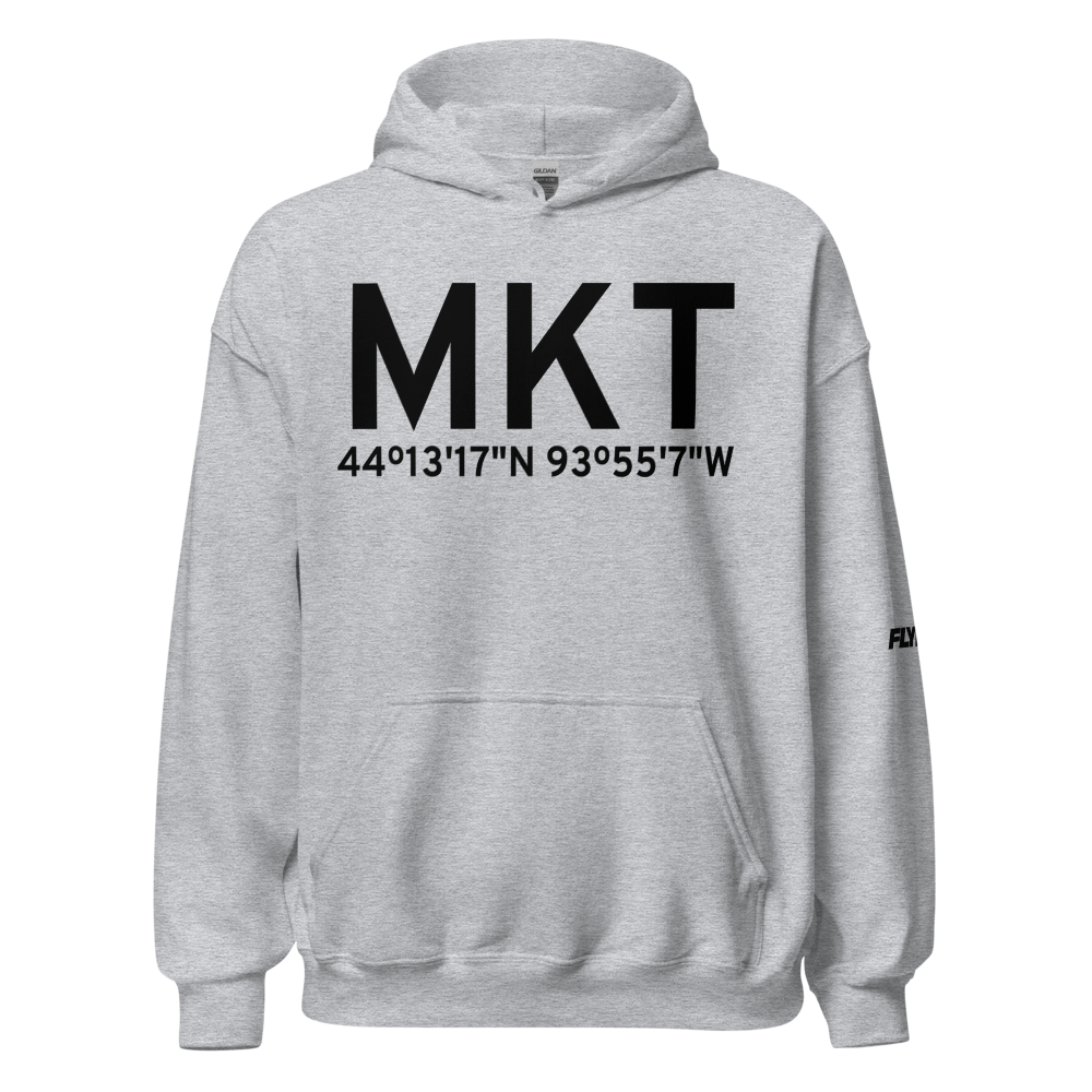 Mankato (KMKT) Airport Hoodie Sweatshirt 
