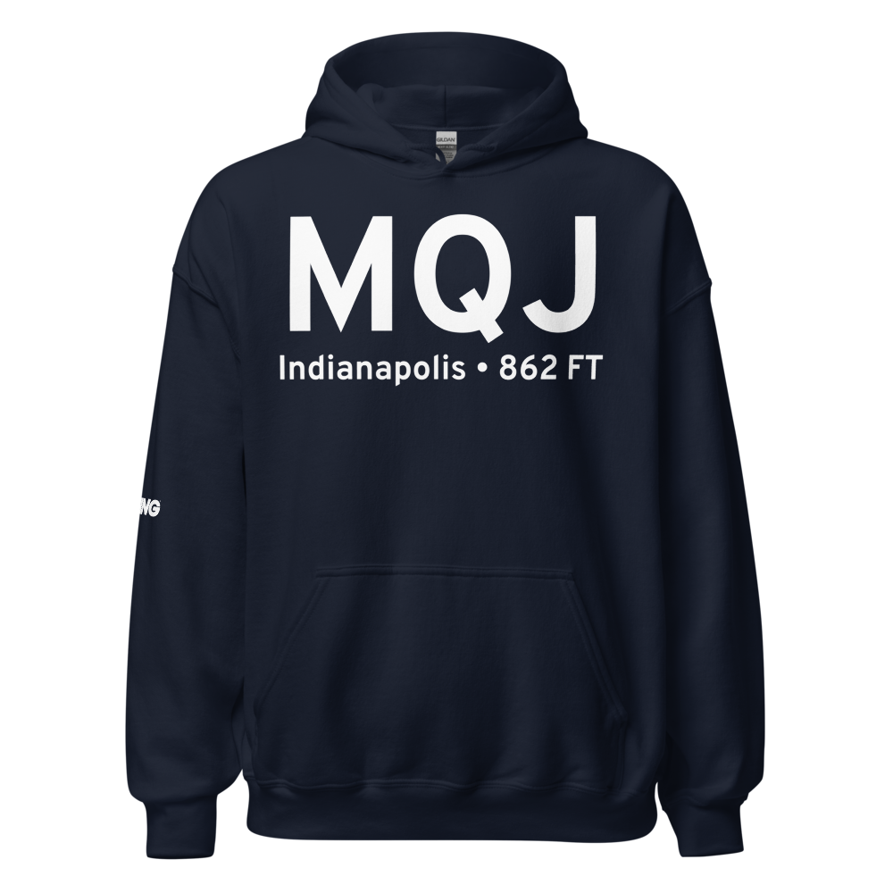 Indianapolis (KMQJ) Airport Hoodie Sweatshirt 
