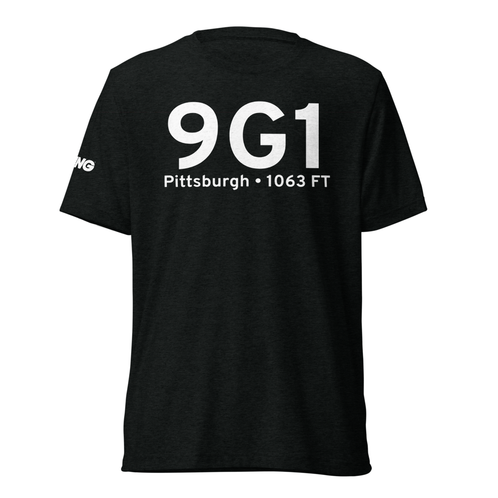 Pittsburgh (9G1) Airport Tri-blend T-Shirt 