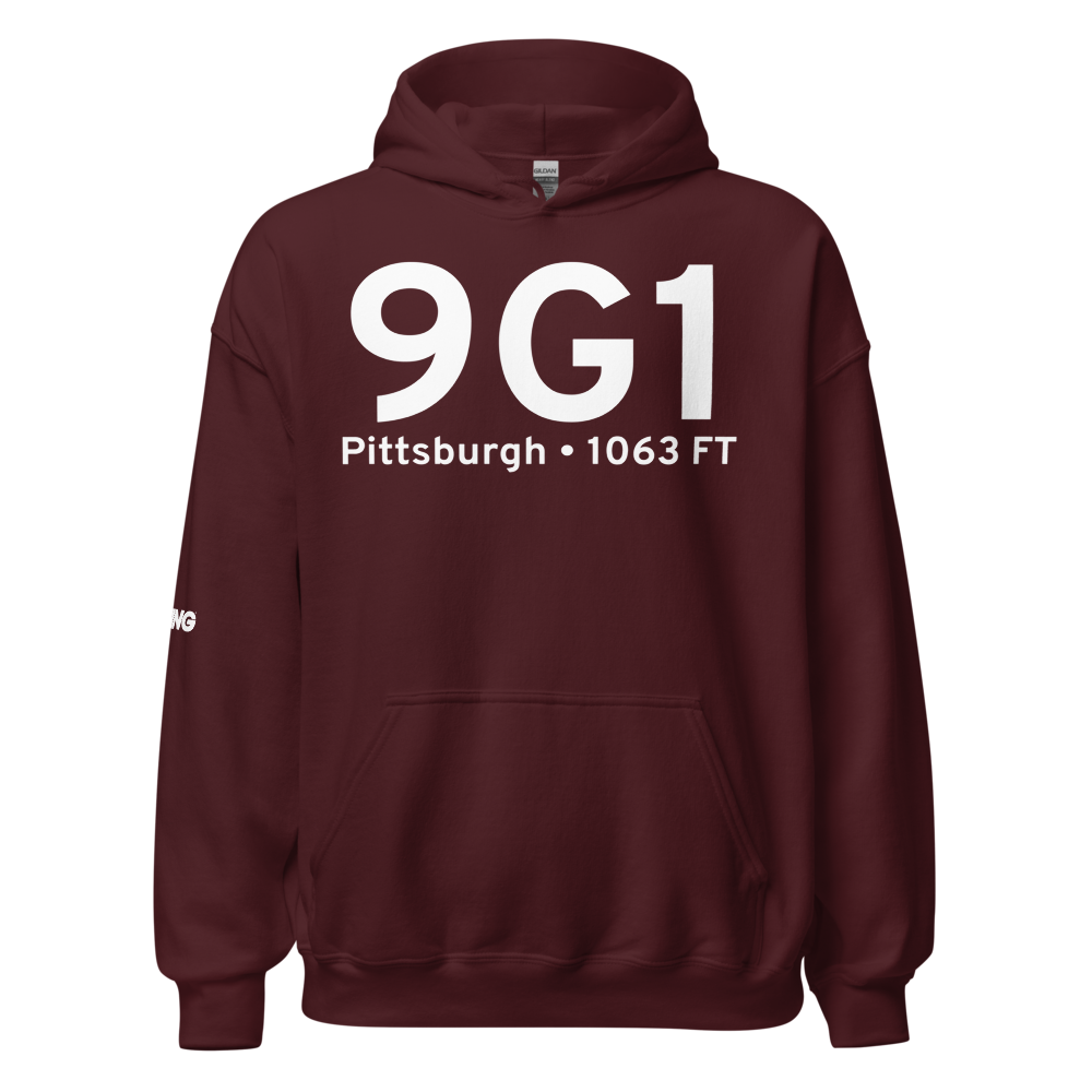 Pittsburgh (9G1) Airport Hoodie Sweatshirt 