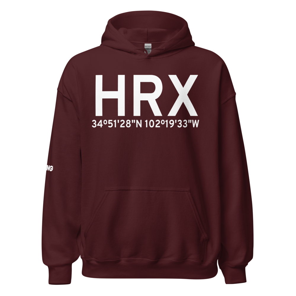 Hereford (KHRX) Airport Hoodie Sweatshirt 