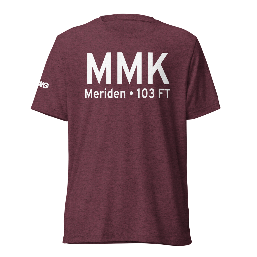 Meriden (KMMK) Airport Tri-blend T-Shirt 