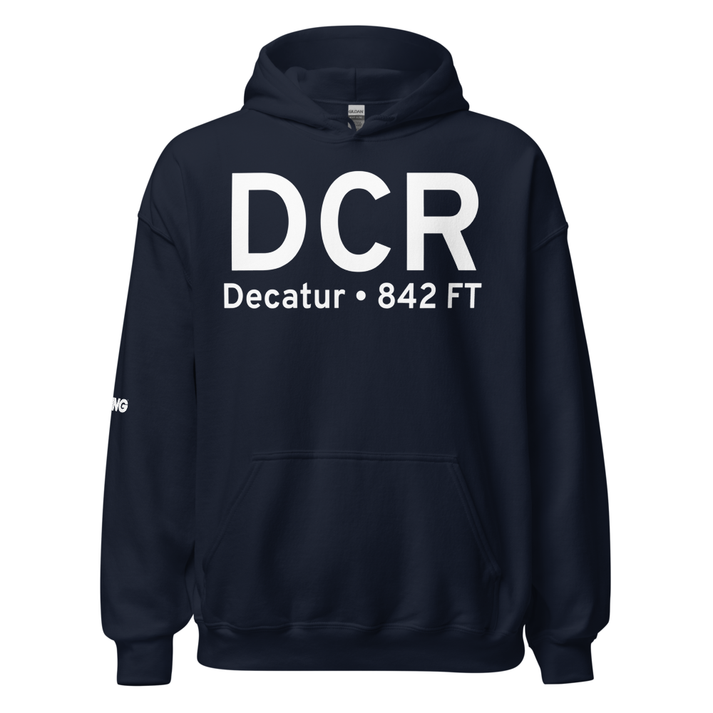 Decatur (DCR) Airport Hoodie Sweatshirt 