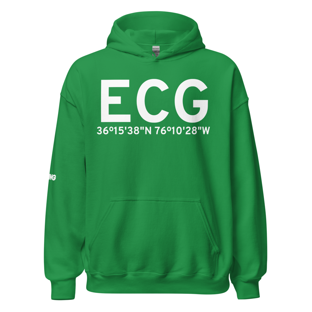 Elizabeth City (KECG) Airport Hoodie Sweatshirt 