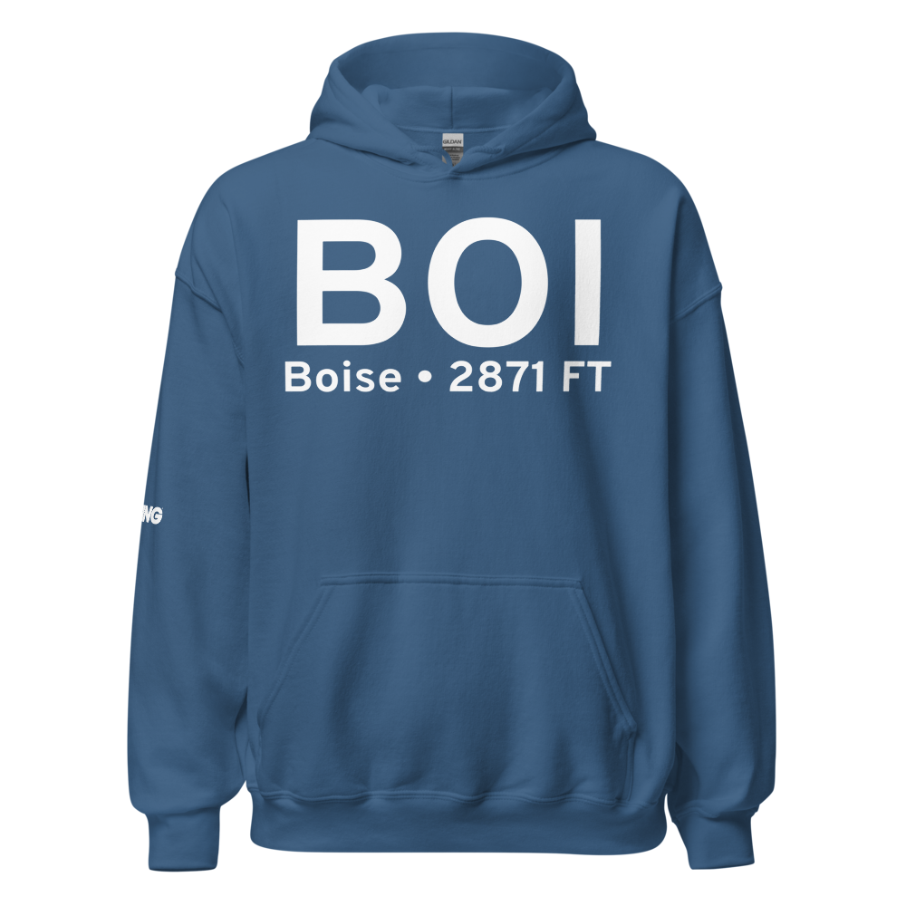 Boise (KBOI) Airport Hoodie Sweatshirt 