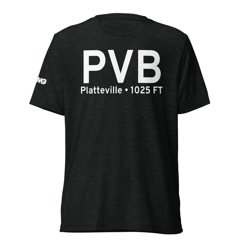Platteville (KPVB) Airport Tri-blend T-Shirt 