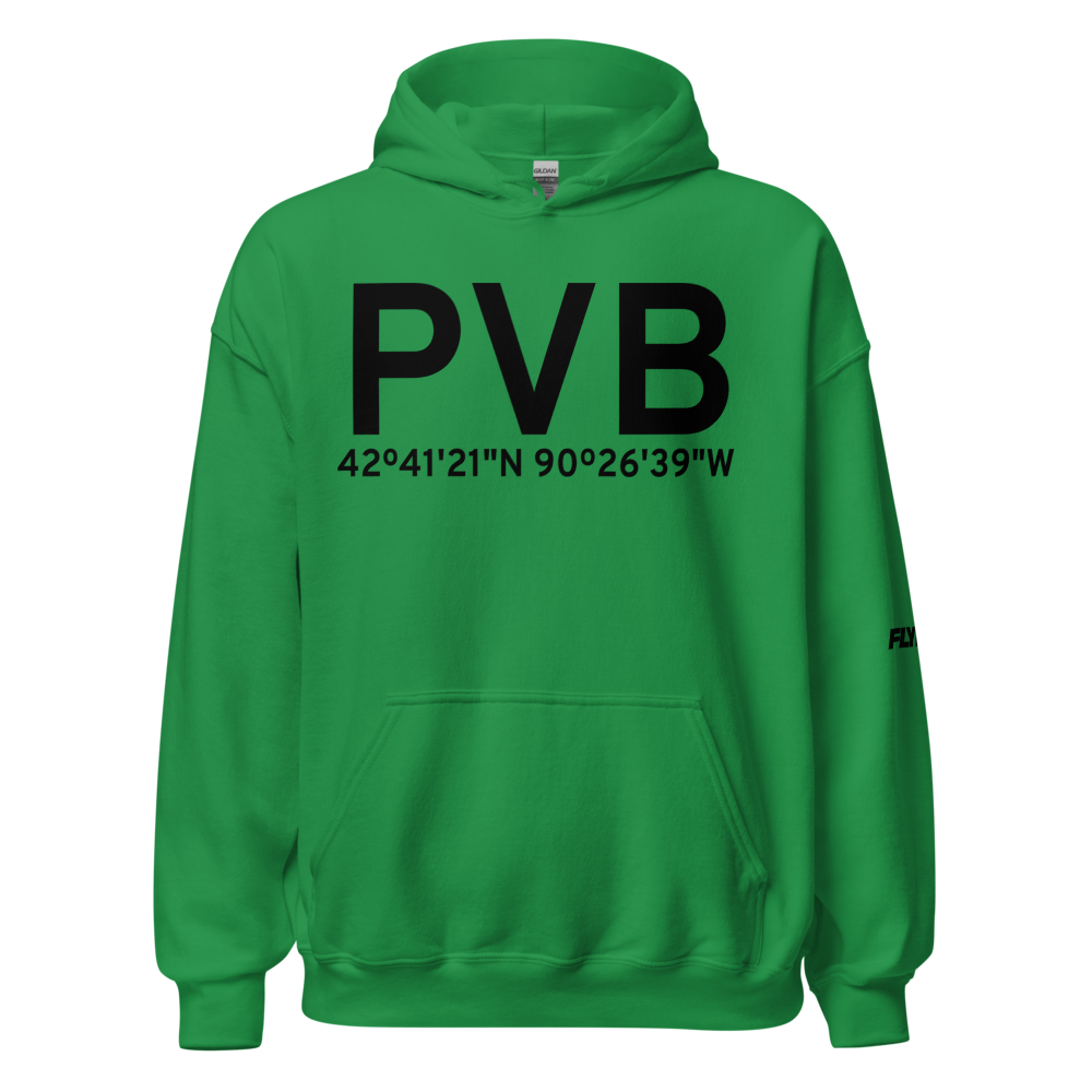 Platteville (KPVB) Airport Hoodie Sweatshirt 
