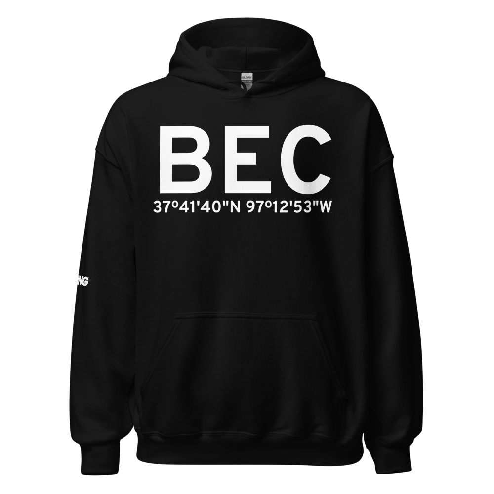 Wichita (KBEC) Airport Hoodie Sweatshirt 