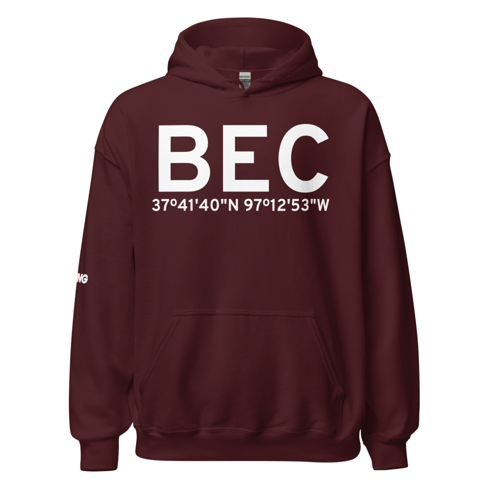 Wichita (KBEC) Airport Hoodie Sweatshirt 
