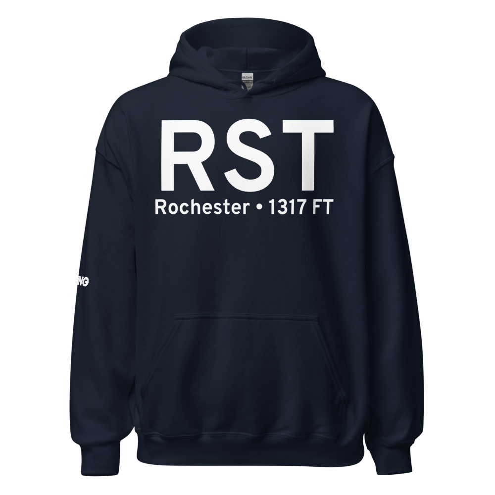 Rochester (KRST) Airport Hoodie Sweatshirt 