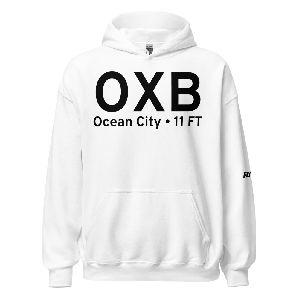 Ocean City (KOXB) Airport Hoodie Sweatshirt 