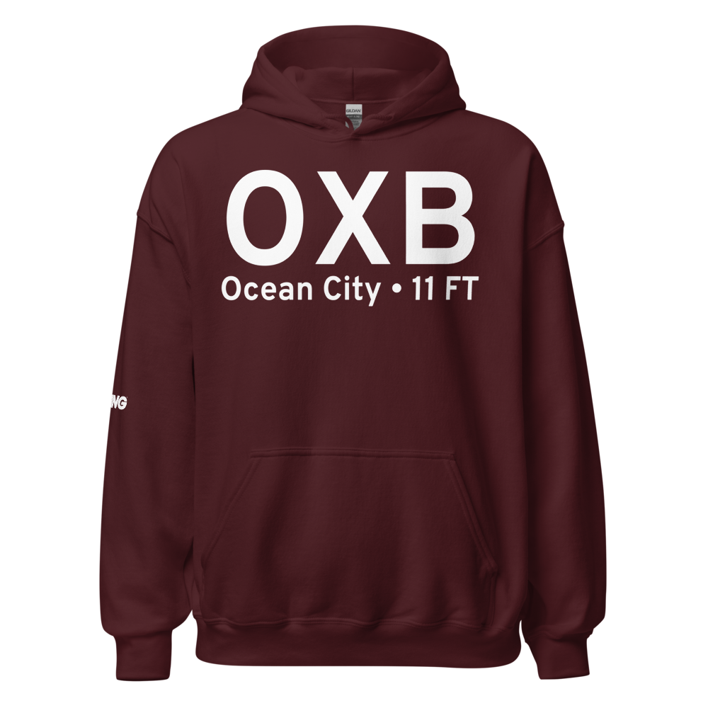Ocean City (KOXB) Airport Hoodie Sweatshirt 