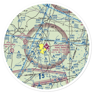 Lowcountry Regional Airport (RBW) VFR Sectional Sticker (30 mile)