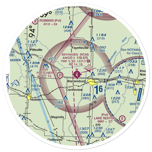 Skyhaven Airport (RCM) VFR Sectional Sticker (30 mile)