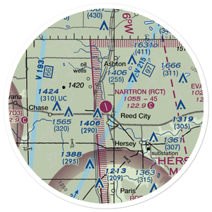 Nartron Field (RCT) VFR Sectional Sticker (20 mile)