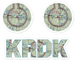 Red Oak Municipal Airport (RDK) VFR Sectional Sticker Pack