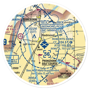 Roberts Field (RDM) VFR Sectional Sticker (20 mile)