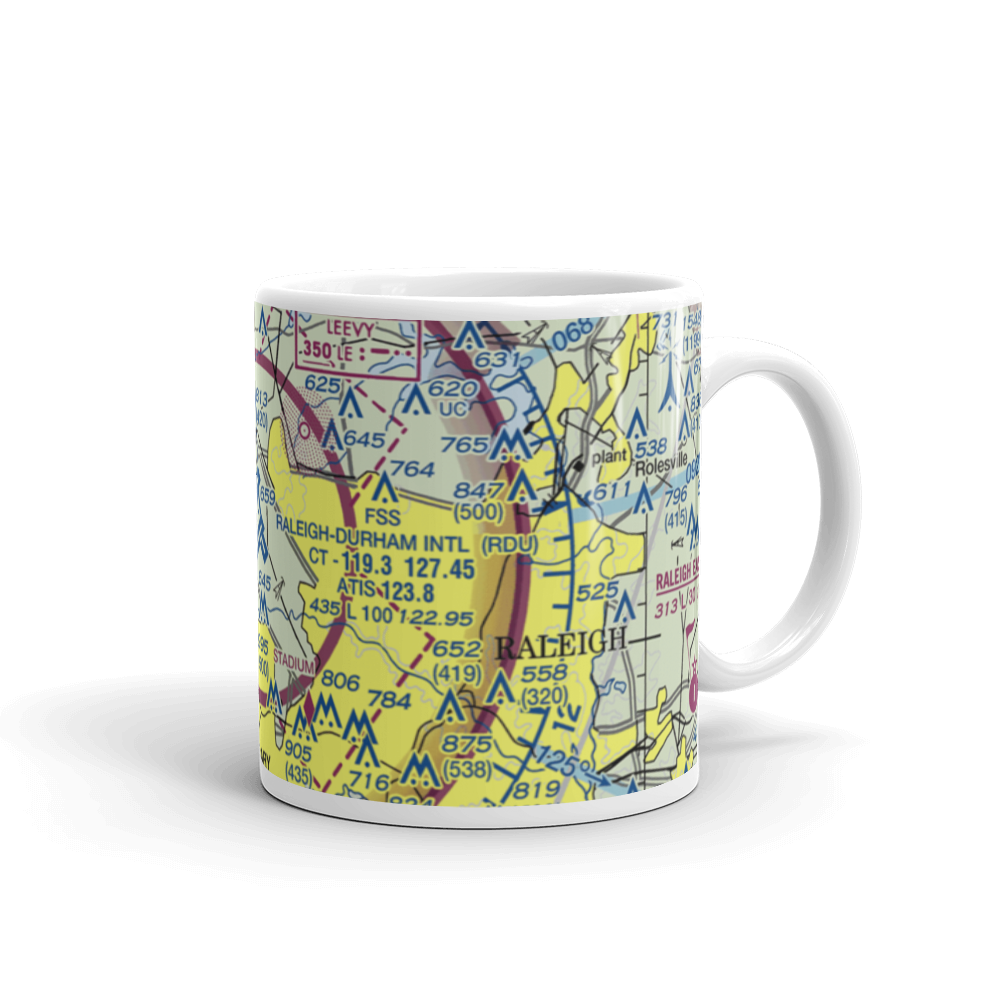 Raleigh Durham International Airport (RDU) VFR Sectional  Mug 