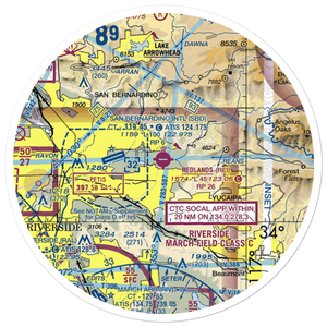 Redlands Municipal Airport (REI) VFR Sectional Sticker (30 mile)