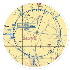 Rome State Airport (REO) VFR Sectional Sticker (30 mile)