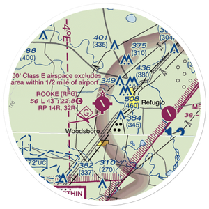 Rooke Field (RFG) VFR Sectional Sticker (20 mile)