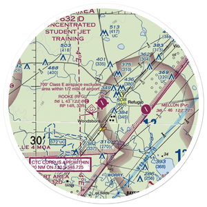 Rooke Field (RFG) VFR Sectional Sticker (30 mile)