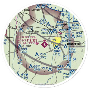 Rusk County Airport (RFI) VFR Sectional Sticker (20 mile)