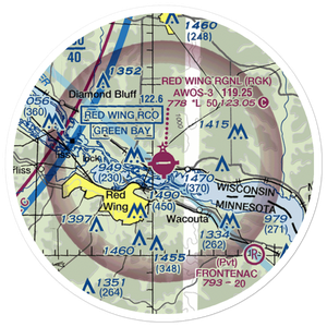 Red Wing Regional Airport (RGK) VFR Sectional Sticker (20 mile)