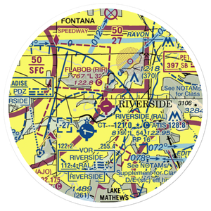 Flabob Airport (RIR) VFR Sectional Sticker (20 mile)