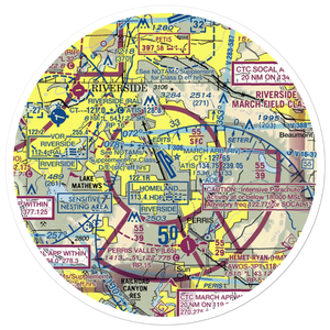 March ARB Airport (RIV) VFR Sectional Sticker (30 mile)