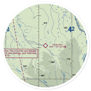 Kavik Strip (RK1) VFR Sectional Sticker (30 mile)