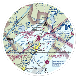 Aransas County Airport (RKP) VFR Sectional Sticker (30 mile)