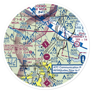 Stafford Regional Airport (RMN) VFR Sectional Sticker (20 mile)