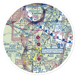 Stafford Regional Airport (RMN) VFR Sectional Sticker (30 mile)