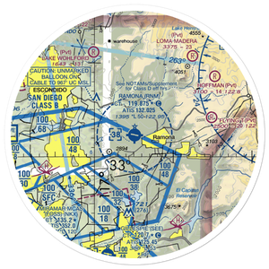 Ramona Airport (RNM) VFR Sectional Sticker (30 mile)