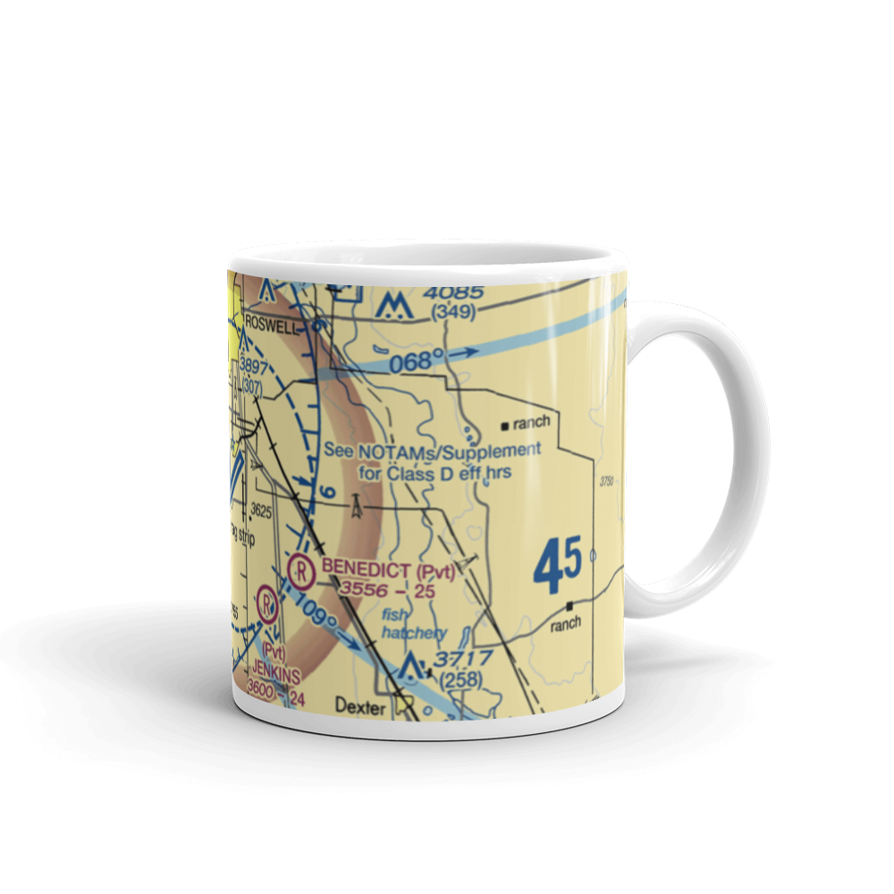 Roswell International Air Center Airport (ROW) VFR Sectional  Mug 