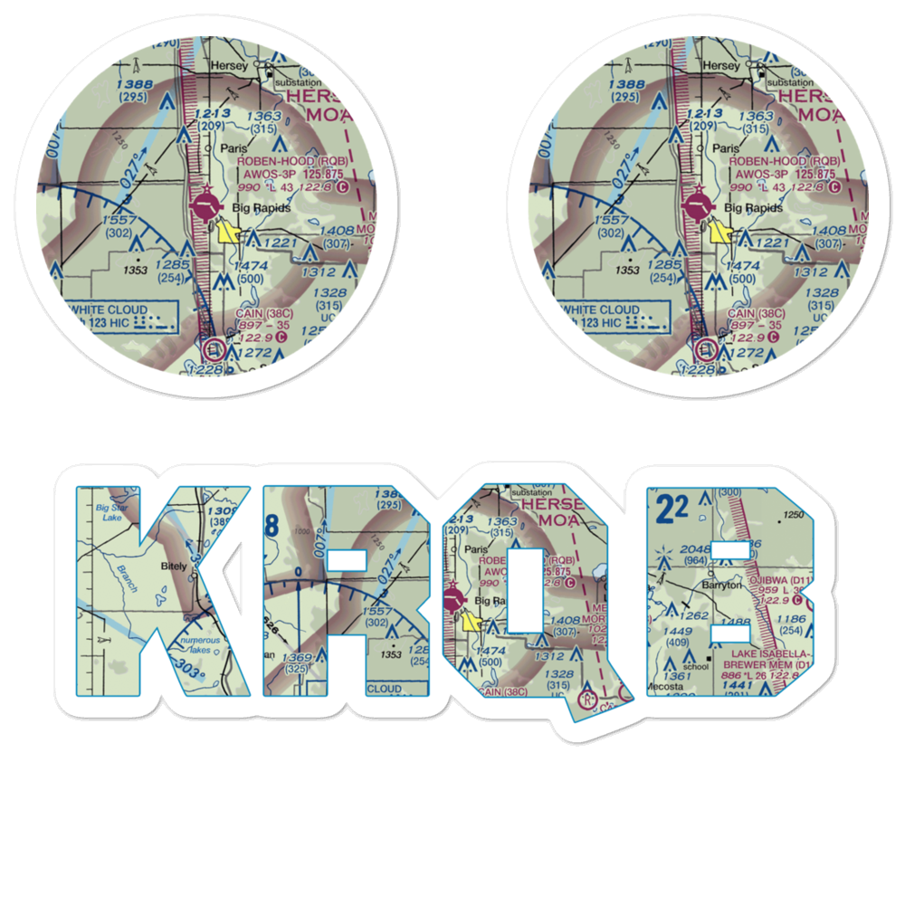 Roben Hood Airport (RQB) VFR Sectional Sticker Pack 