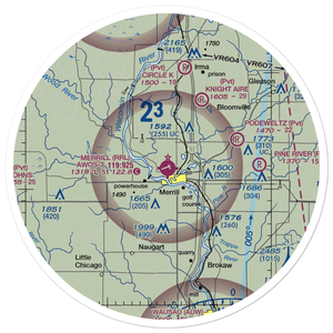 Merrill Municipal Airport (RRL) VFR Sectional Sticker (30 mile)