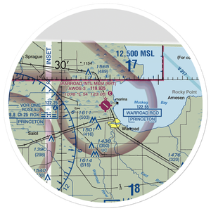 Warroad International Memorial Airport (RRT) VFR Sectional Sticker (30 mile)