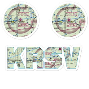 Robinson Municipal Airport (RSV) VFR Sectional Sticker Pack