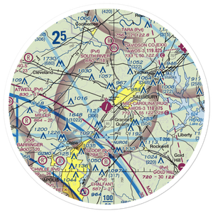 Mid-Carolina Regional Airport (RUQ) VFR Sectional Sticker (30 mile)
