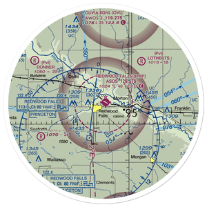Redwood Falls Municipal Airport (RWF) VFR Sectional Sticker (30 mile)