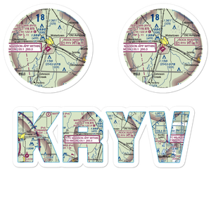 Watertown Municipal Airport (RYV) VFR Sectional Sticker Pack