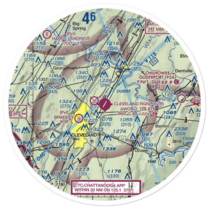 Cleveland Regional Jetport (RZR) VFR Sectional Sticker (30 mile)