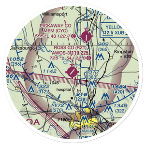 Ross County Airport (RZT) VFR Sectional Sticker (20 mile)